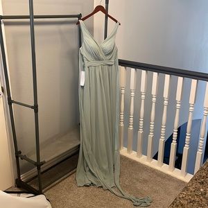NWT Azazie Kora Bridesmaids Dress in Agave A8
